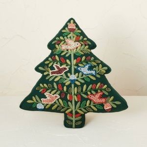 Opalhouse designed with Jungalow Beaded & Embroidered Christmas Tree Pillow